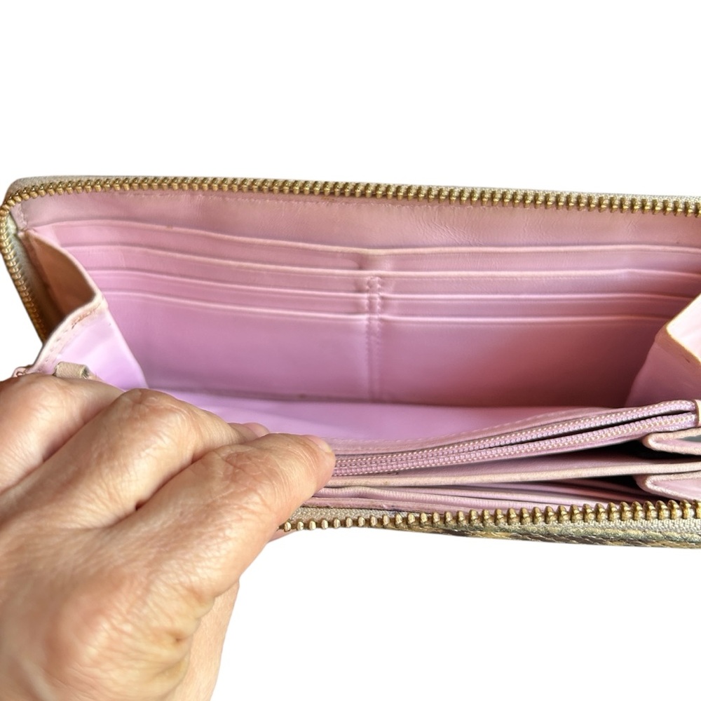 Coach Python Embossed Genuine Leather Accordian W… - image 9